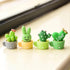 4Pcs/set Resin Succulent Cactus Mini Green Plant Bonsai Small Tree Pot Car Office Home Living Room Decoration Wedding Party Gift - GiFTiFY