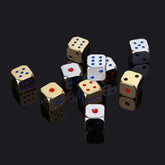5PCS/1Set Creative Metal Dice Golden/Silver Funny Game Dice with Colorful Points Board Game Acessorios 13mm