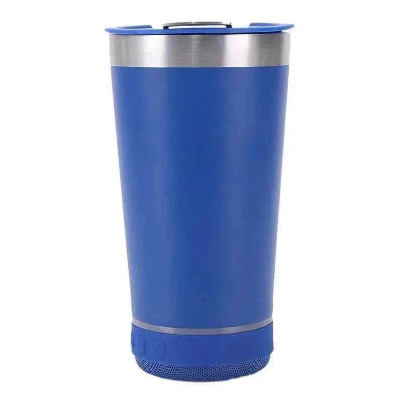 16oz smart bluetooth speaker car portable car cup creative bottle opener stainless steel thermos cup - GiFTiFY