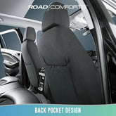Premium Leather Car Seat Covers Full Set, Airbag Compatible, Universal Fit for Most Cars, Trucks, SUVs, Vans, Black GiFiFY