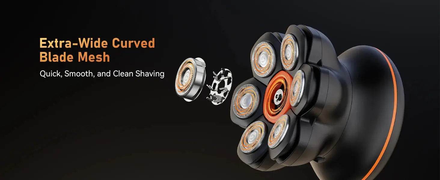 MAXGROOM 7D Head Shaver for Bald Men IXP6 Waterproof USB Rechargeable Electric Hair Trimmer Beard Floating Blade Magnetic Razor - GiFTiFY