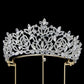 Luxury Blue Crystal Wedding Crown Bridal Headwear Brithday Party Rhinestone Diadem Headband Handwork Headpiece for Women Tiaras GiFTiFY
