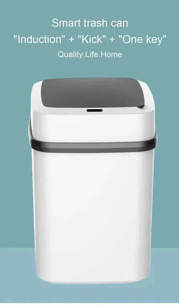 Kitchen Trash Bin 13L Bathroom Touch Trash Can In The Toilet Smart Garbage Bucket Waste Bins Dustbin Smart Trash Can Kitchen - GiFTiFY