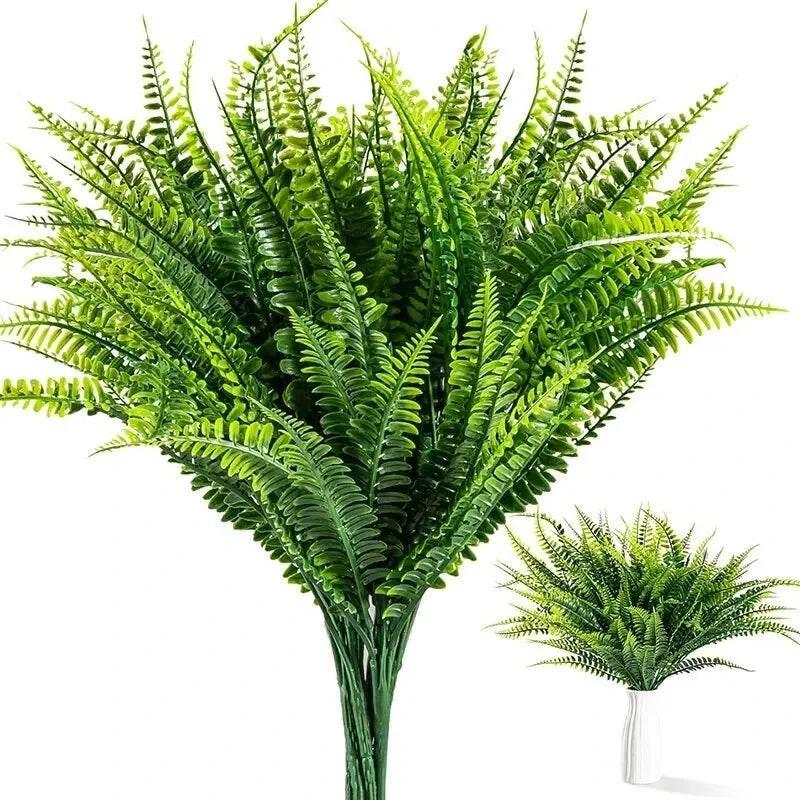1PC Handmade Plants Artificial Ferns Green Leaves Simulated Flowers Outdoor Wedding Office Homes Dining Table Courtyard Decor - GiFTiFY