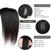 Doreen 13*13cm 8" 12" 16" Topper Hair with Bangs Real Remy Human Hair Toppers for Women With Thin Hair Silk Base with Hair Weft