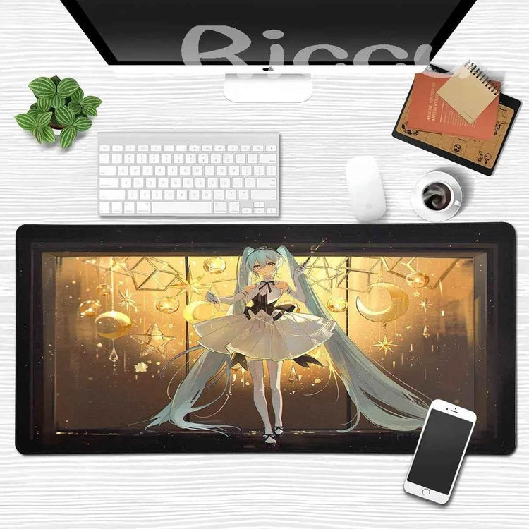 Large Gaming Mouse Pad Hatsune M-miku Mousepad PC Gamer Desk Mat Office Decoration Mouse Mat E-Sports Playmat Game Accessories - GiFTiFY