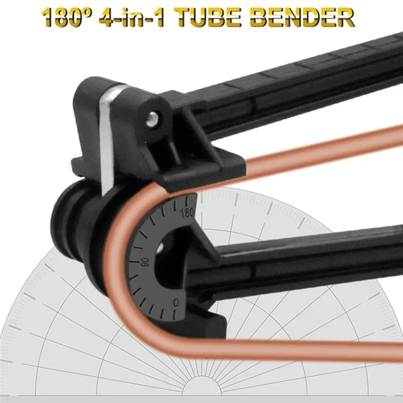 AT21-5/6/8/10Mm Combination 4-In-1 Tube Bender Tube Bender Pipe Bending Tool Tubing Bender Brake Fuel Line Curving Pliers GiFTiFY