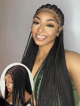 Knotless Box Braids Wig Long 36Inch Cornrow Braided Wigs Synthetic Full Lace Front Wig For Black Women Goddess Braiding Hair Wig - GiFTiFY