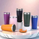 16oz smart bluetooth speaker car portable car cup creative bottle opener stainless steel thermos cup - GiFTiFY