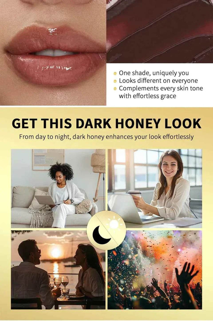 Black Honey Lipstick Long Lasting Moisturizing Natural Lip Plumper Makeup Lip Plumping Gloss Cosmetics Exfoliating for Lip - GiFTiFY