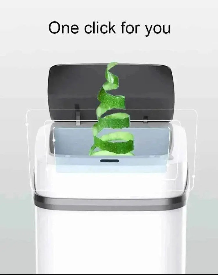 Kitchen Trash Bin 13L Bathroom Touch Trash Can In The Toilet Smart Garbage Bucket Waste Bins Dustbin Smart Trash Can Kitchen - GiFTiFY