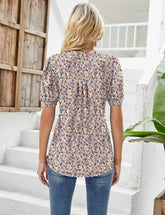 Summer V-Neck Puff Sleeve Tunic Tops for Women Women’s Apparel by Zopi / AliExpress