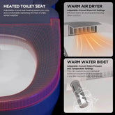 Electric Bidet Toilet Seat with Wireless Remote - Elongated Heated Bidet Toilet Seat - Bidet Warm Water with Dryer, bidet for pleasure Electric Bidet Toilet Seat by Zopi / AliExpress