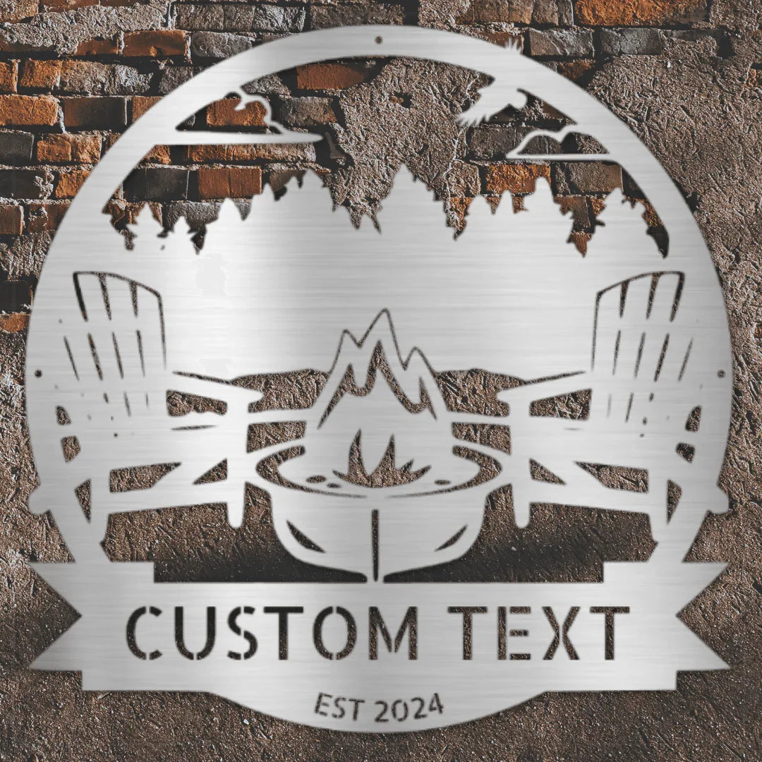 Lake Scene Metal Sign - Personalized Gifts - Custom Campfire and Camper Decor Sign - GiFTiFY
