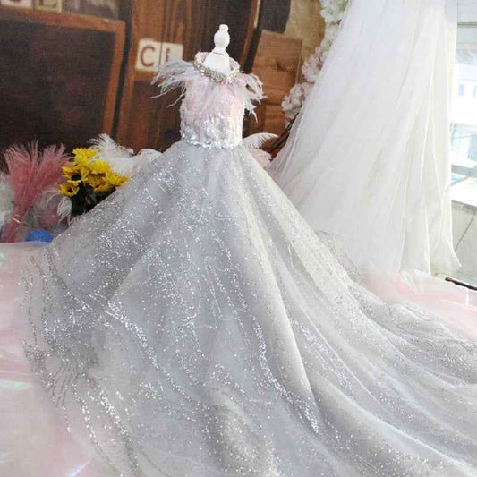 Dog Sequin Princess Queen Gown
