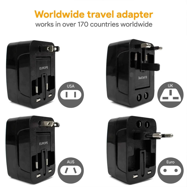International Travel Adapter with USB Ports - GiFTiFY