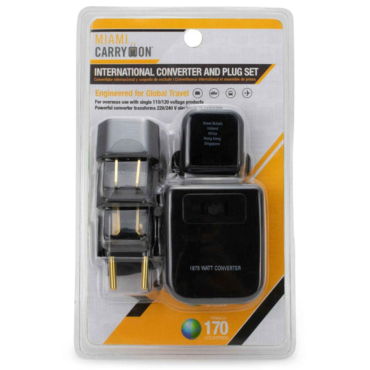 Step-down Travel Voltage Converter and Adapter Kit with Pouch