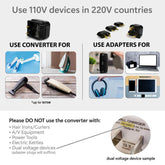 Step-down Travel Voltage Converter and Adapter Kit with Pouch - GiFTiFY