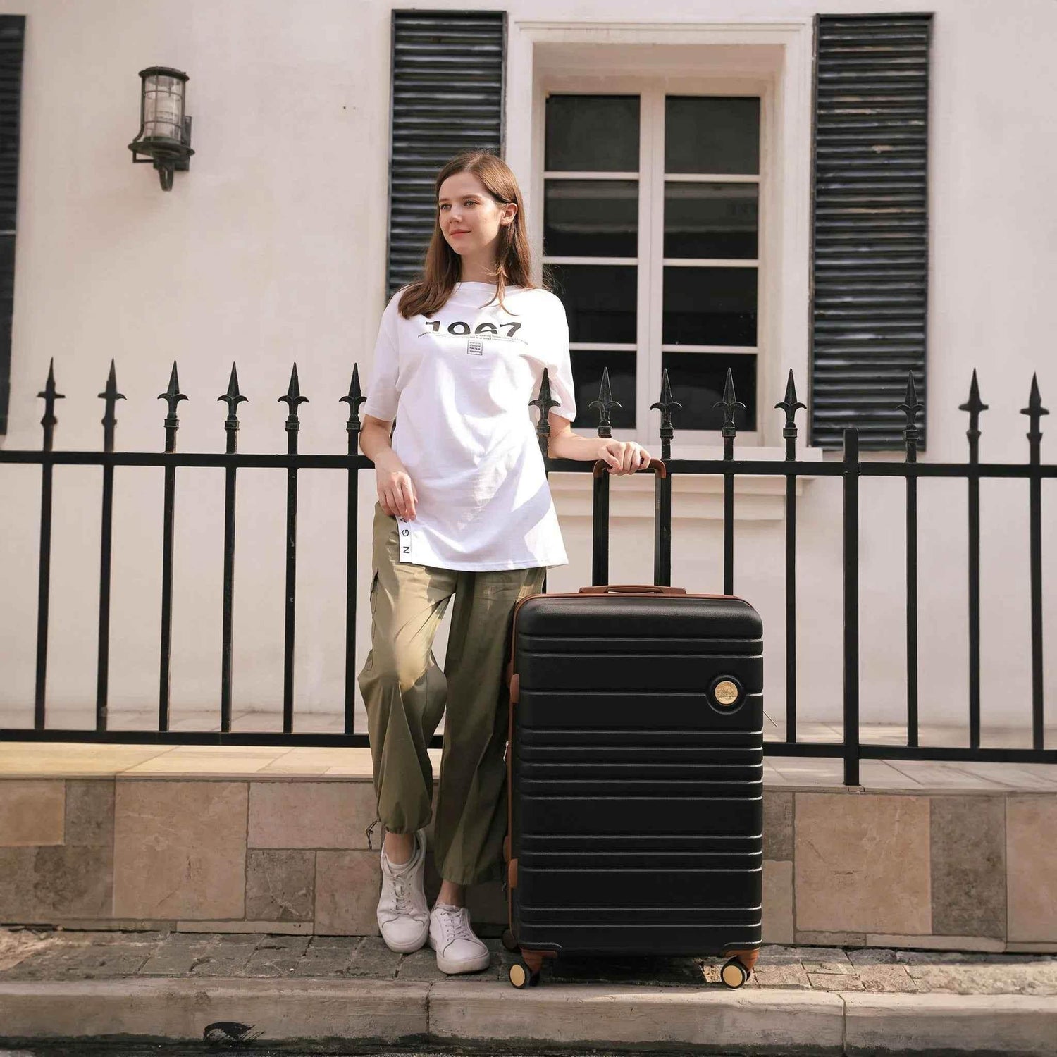 Brickell 3 Piece Expandable Retro Luggage Set - GiFTiFY