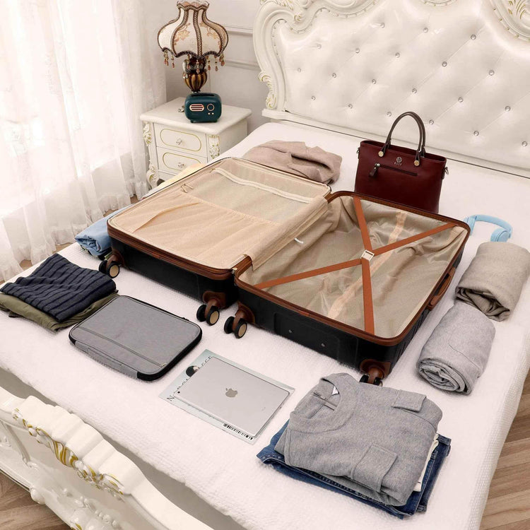 Brickell 3 Piece Expandable Retro Luggage Set - GiFTiFY