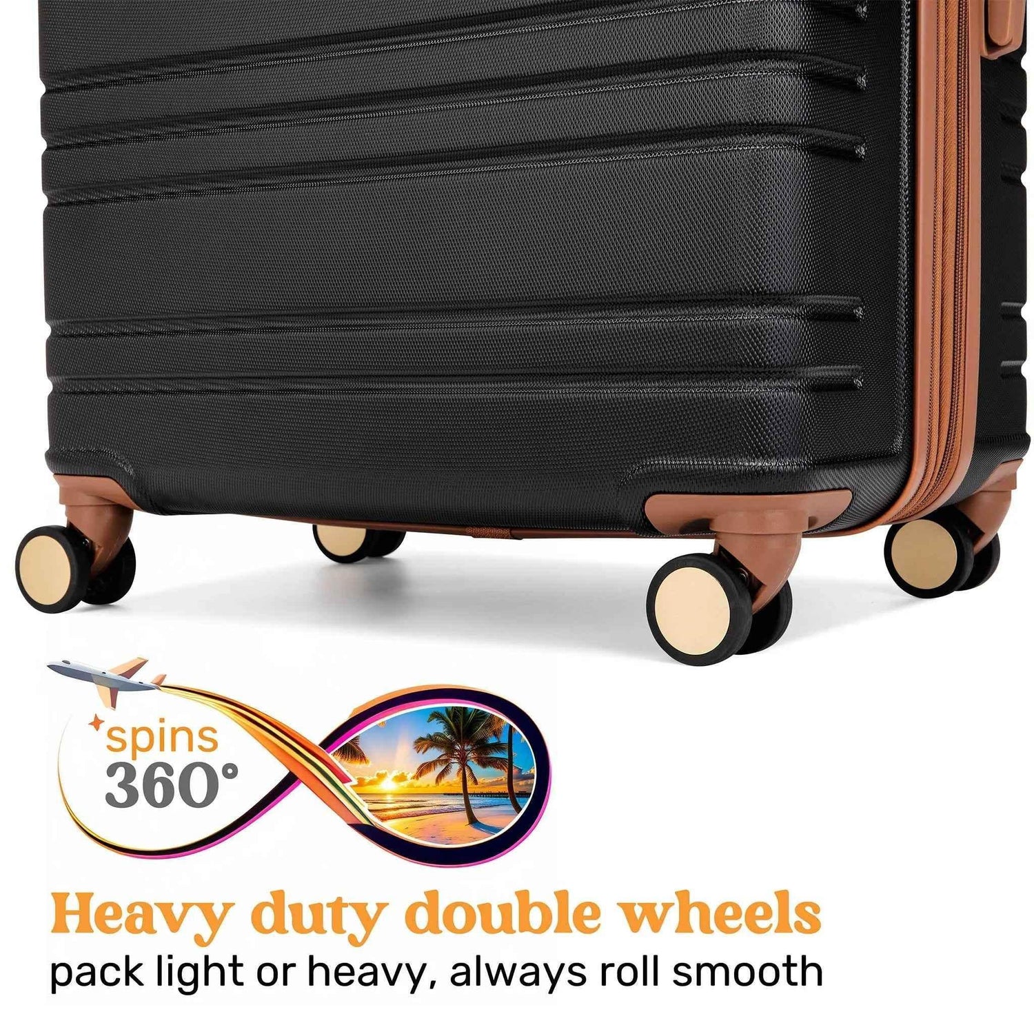 Brickell 3 Piece Expandable Retro Luggage Set - GiFTiFY