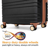 Brickell 3 Piece Expandable Retro Luggage Set - GiFTiFY