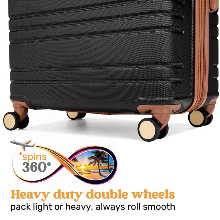 Brickell 3 Piece Expandable Retro Luggage Set - GiFTiFY