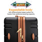 Brickell 3 Piece Expandable Retro Luggage Set