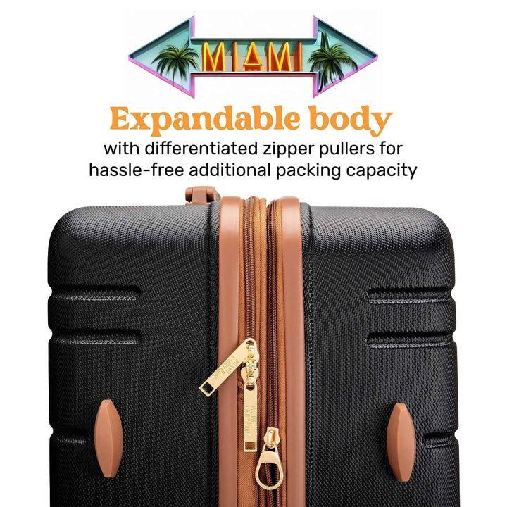 Brickell 3 Piece Expandable Retro Luggage Set - GiFTiFY