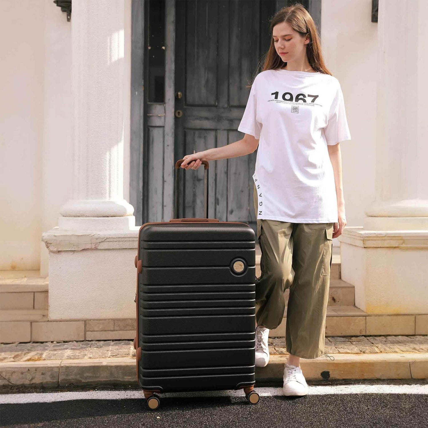 Brickell 3 Piece Expandable Retro Luggage Set - GiFTiFY