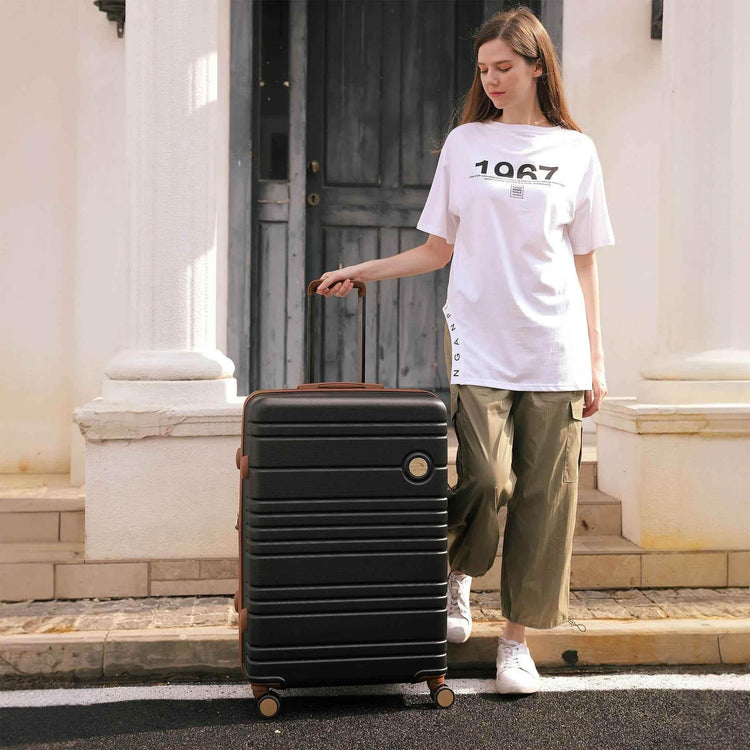 Brickell 3 Piece Expandable Retro Luggage Set - GiFTiFY