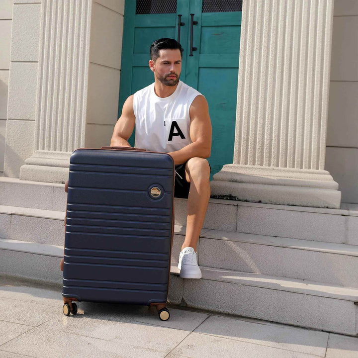 Brickell 3 Piece Expandable Retro Luggage Set - GiFTiFY
