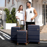 Brickell 3 Piece Expandable Retro Luggage Set - GiFTiFY