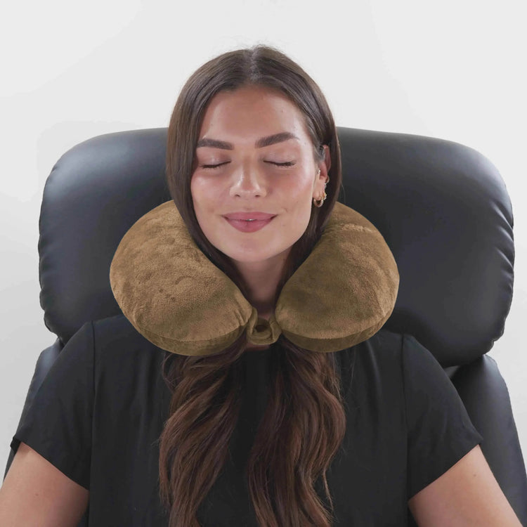 Plush Microbeads Travel Neck Pillow - GiFTiFY