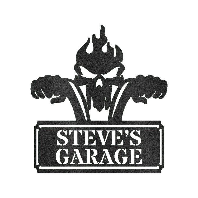 Garage Sign - Custom Metal Sign, Motorcycle Lover Gift, Gift For Father - GiFTiFY