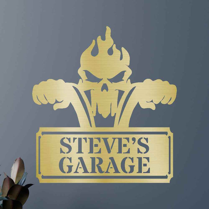 Garage Sign - Custom Metal Sign, Motorcycle Lover Gift, Gift For Father - GiFTiFY