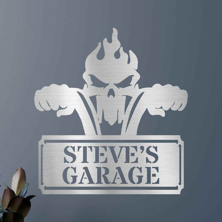 Garage Sign - Custom Metal Sign, Motorcycle Lover Gift, Gift For Father - GiFTiFY