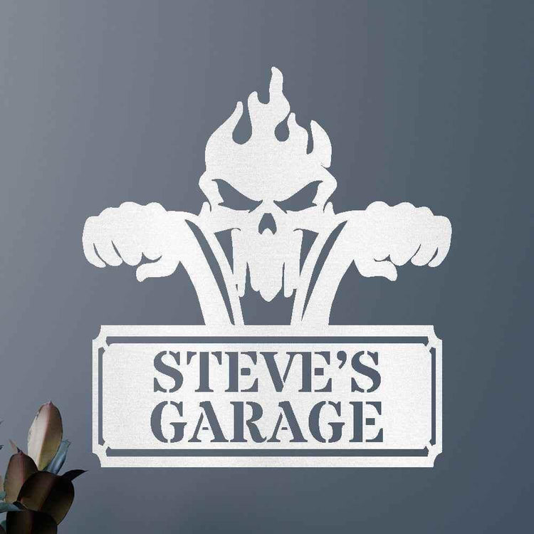 Garage Sign - Custom Metal Sign, Motorcycle Lover Gift, Gift For Father - GiFTiFY