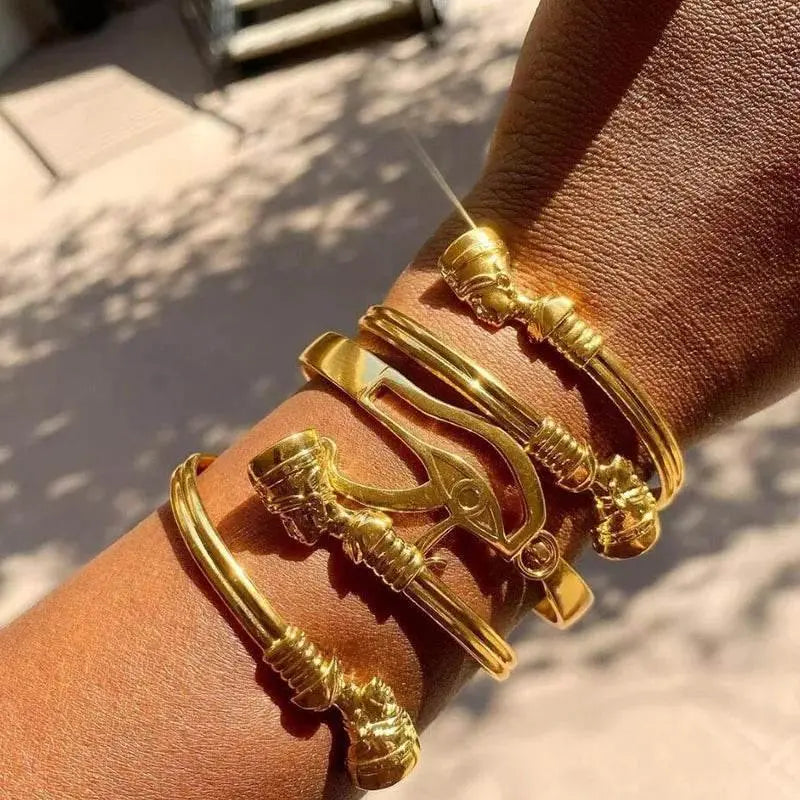 Nefertiti Adjustable Couple Bangles - HipHop Style - GiFTiFY