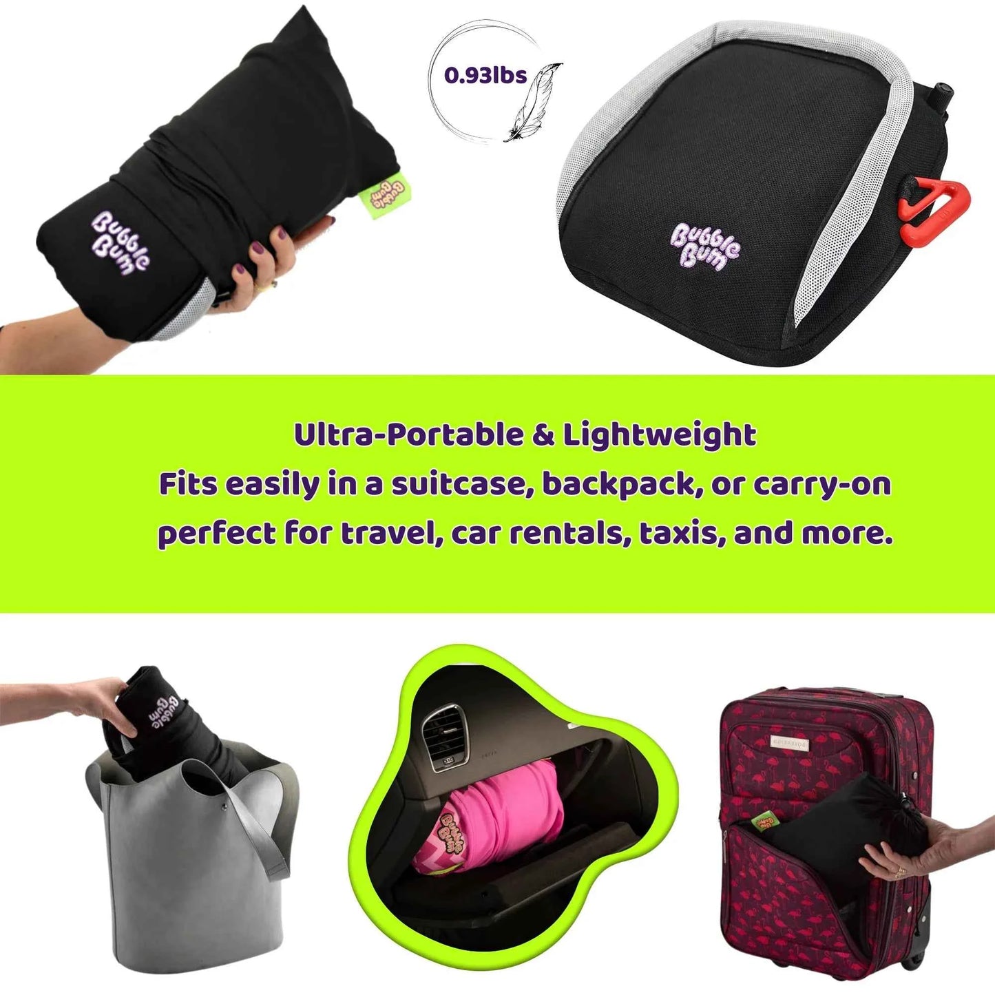BubbleBum Inflatable Car Booster Seat - Travel Booster Seat - Black Style ✔️