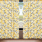DaDa Bedding Set of 2 Botanical Floral Window Curtain Panels - Natural Semi Sheer Yellow Fleur Golden Orange Spring Time Tulips Straight Tailored Edge