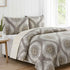 DaDa Bedding Rustic Grey Mosaic Distressed Medallion Reversible Quilted Bedspread Set (SD16299) - GiFTiFY