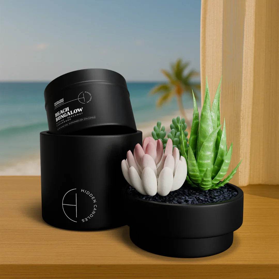 Beach Bungalow Candle Refill Candle Tin by Hidden Candles