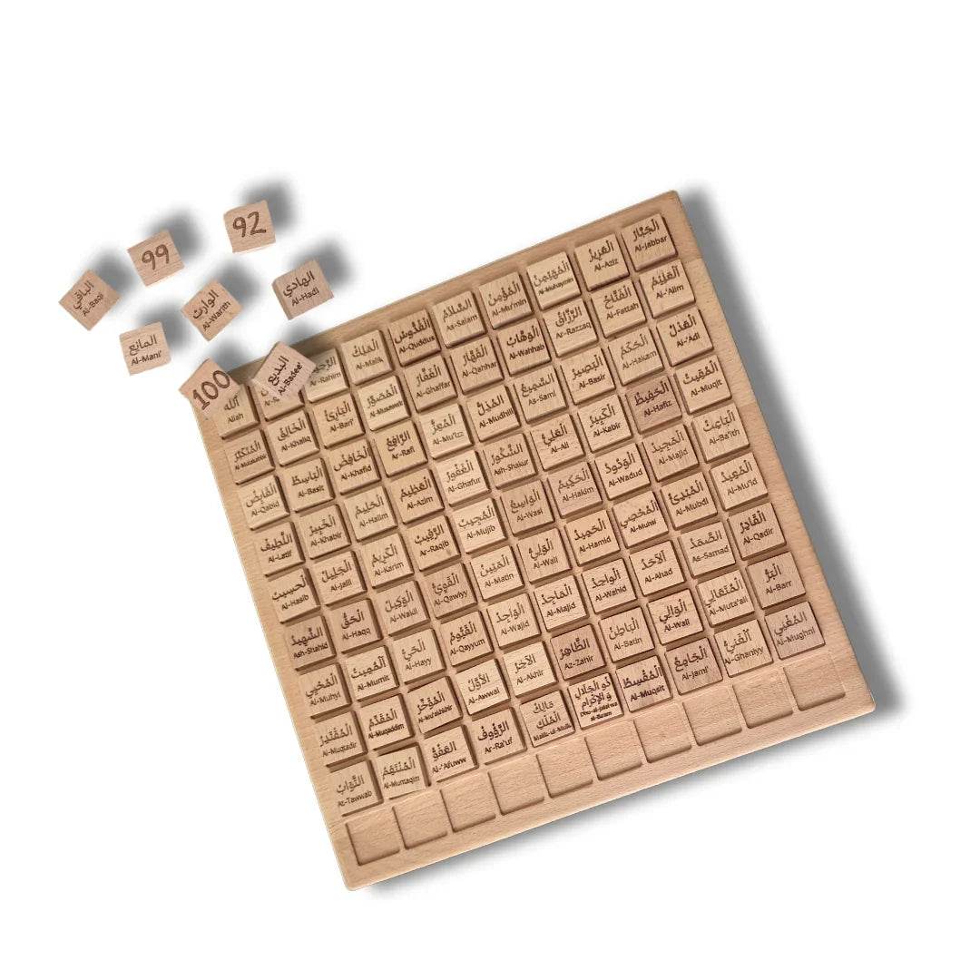 Montessori Hundred Board x 99 Names of Allah by Lala + Mo