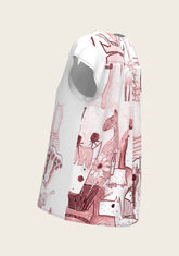 The Horse Fair in Rose Loose Fitting V Neck Shirt - GiFTiFY