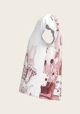 The Horse Fair in Rose Loose Fitting V Neck Shirt - GiFTiFY