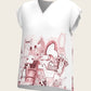 The Horse Fair in Rose Loose Fitting V Neck Shirt Espoir Equestrian