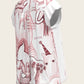 The Horse Fair in Rose Loose Fitting V Neck Shirt