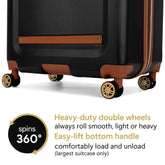 Vintage 3 Piece Expandable Retro Luggage Set - GiFTiFY