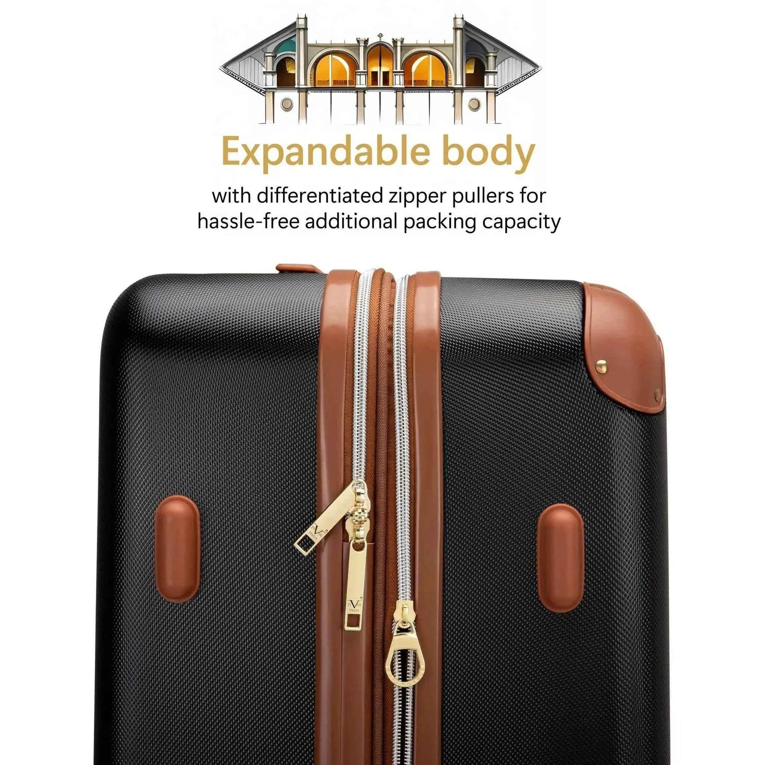 Vintage 3 Piece Expandable Retro Luggage Set - GiFTiFY
